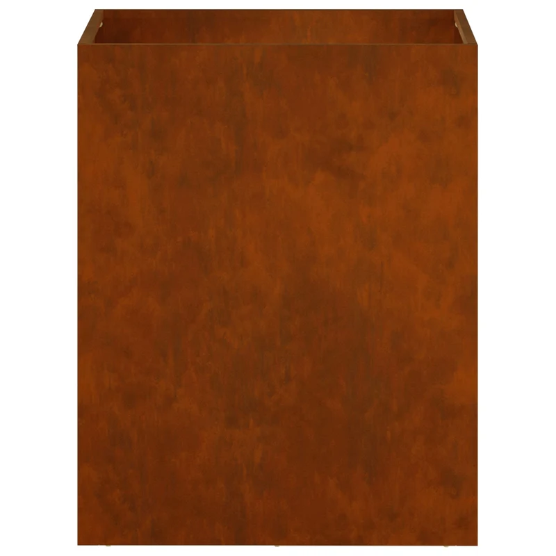 Macetero De Jardín 2 Uds. Oxidado 40 X 30 X 40 Cm Acero Oxidado