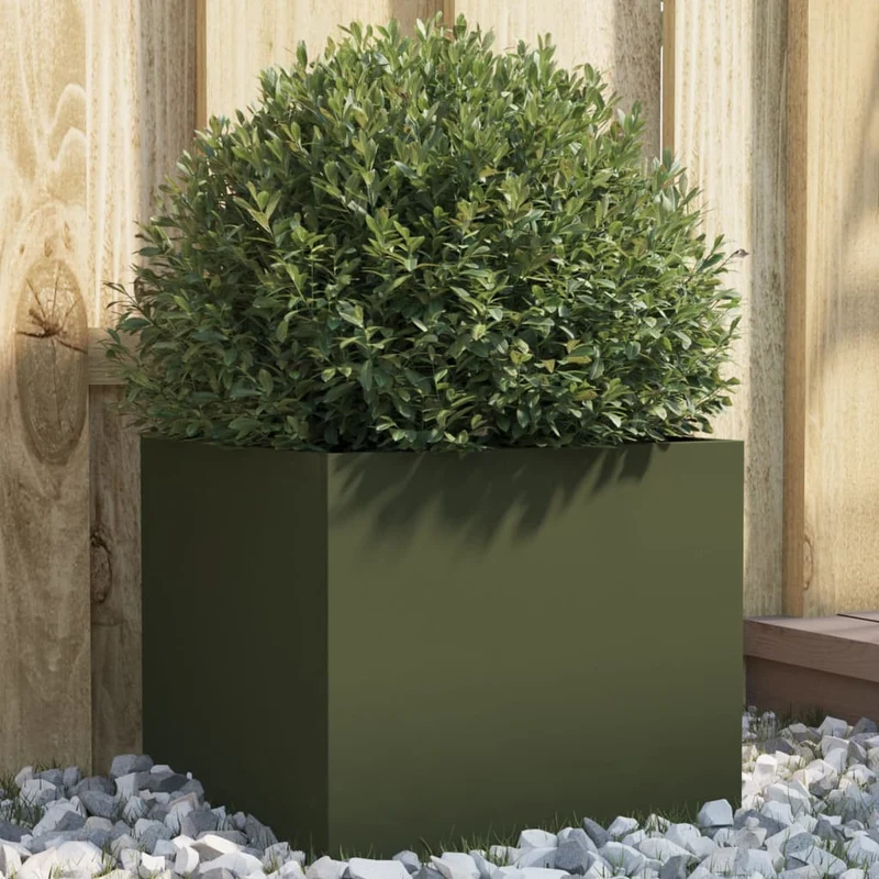 Jardinera Acero Verde Oliva 32x30x29 Cm