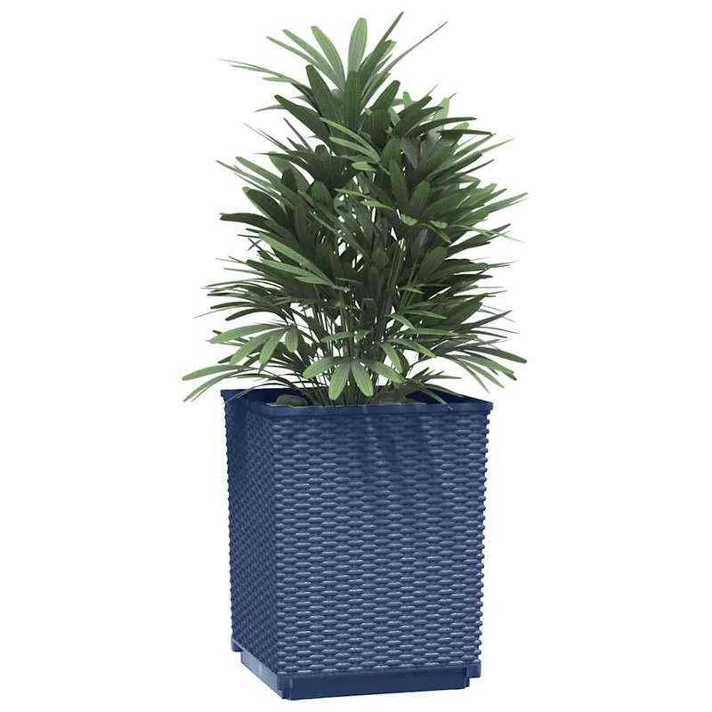 Jardineras 2 Uds Polipropileno Azul Gris 30x30x37 Cm