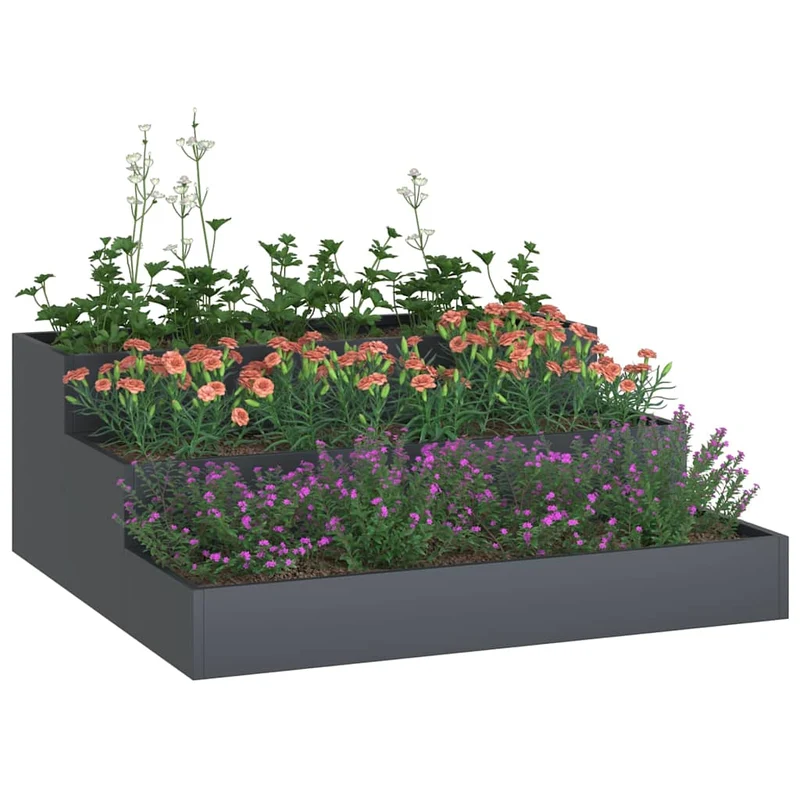 Macetero De Jardín Antracita 90 X 90 X 35 Cm