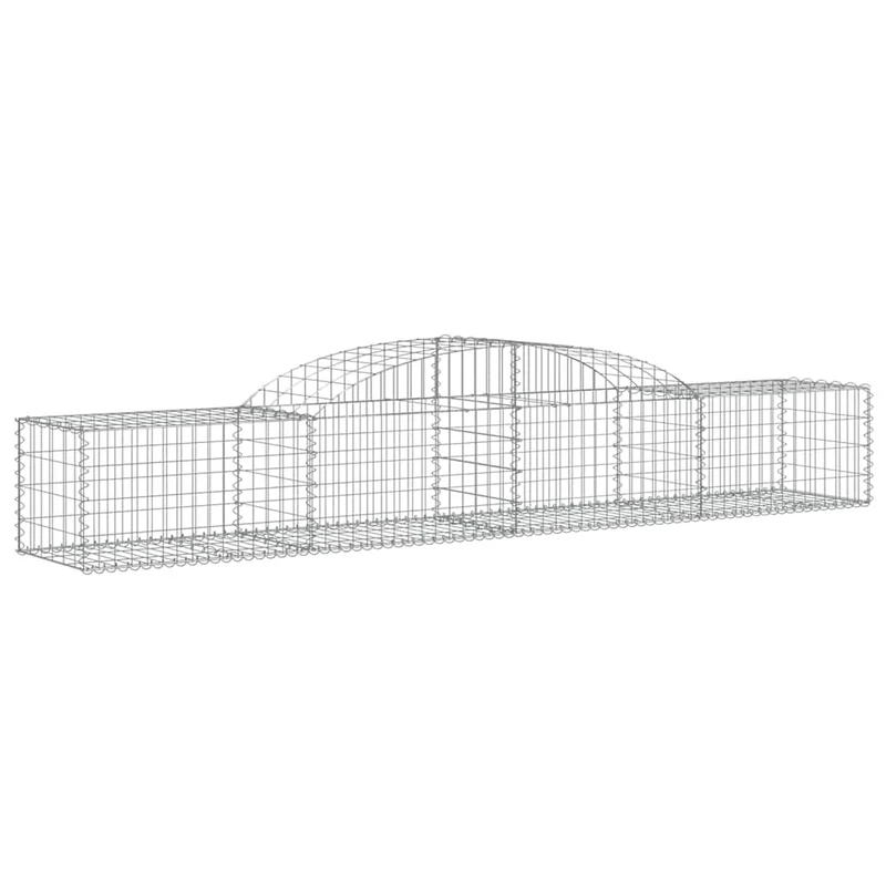 Cestas De Gaviones 30 Uds Forma De Arco Hierro 300x50x40/60 Cm