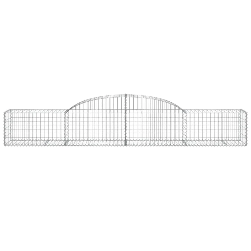 Cestas De Gaviones 30 Uds Forma De Arco Hierro 300x50x40/60 Cm