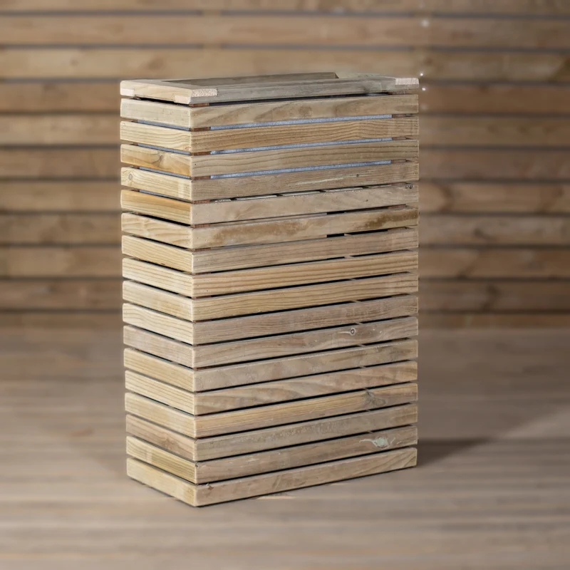 Jardinera Luxe Torre De Madera Tratada Vidahuerto 100x30x90 Cm.