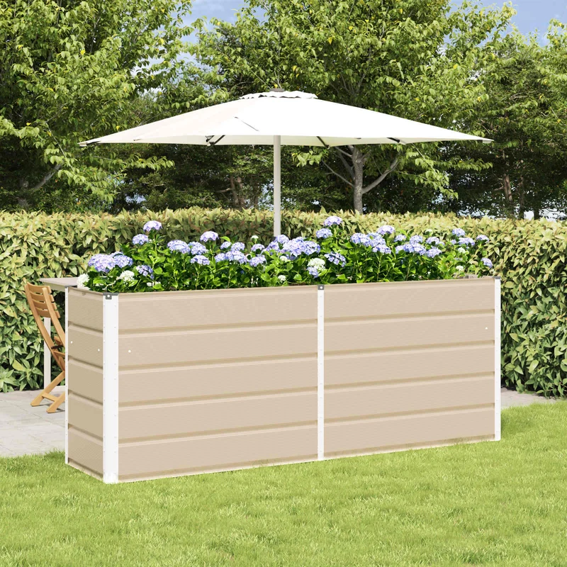 Jardinera Marfil 195 X 50 X 75 Cm Acero Galvanizado