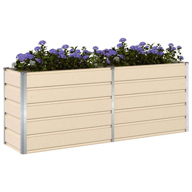 Jardinera Marfil 195 X 50 X 75 Cm Acero Galvanizado