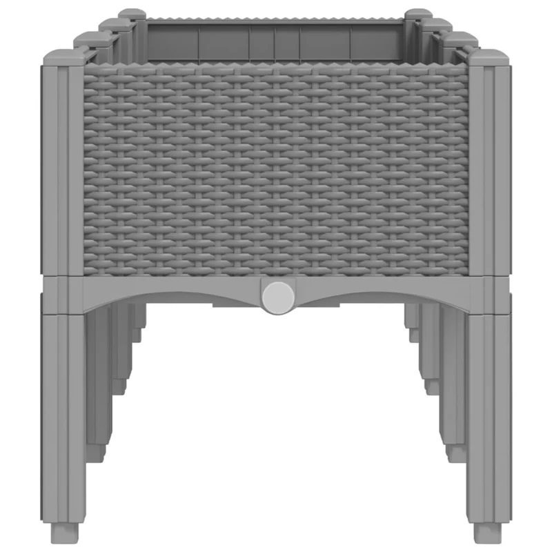 Jardinera Con Patas Pp Gris Claro 120x40x42 Cm