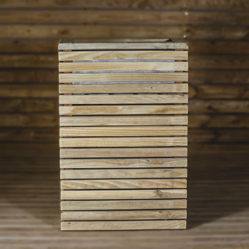 Jardinera Luxe Torre De Madera Tratada Vidahuerto 80x30x90 Cm.