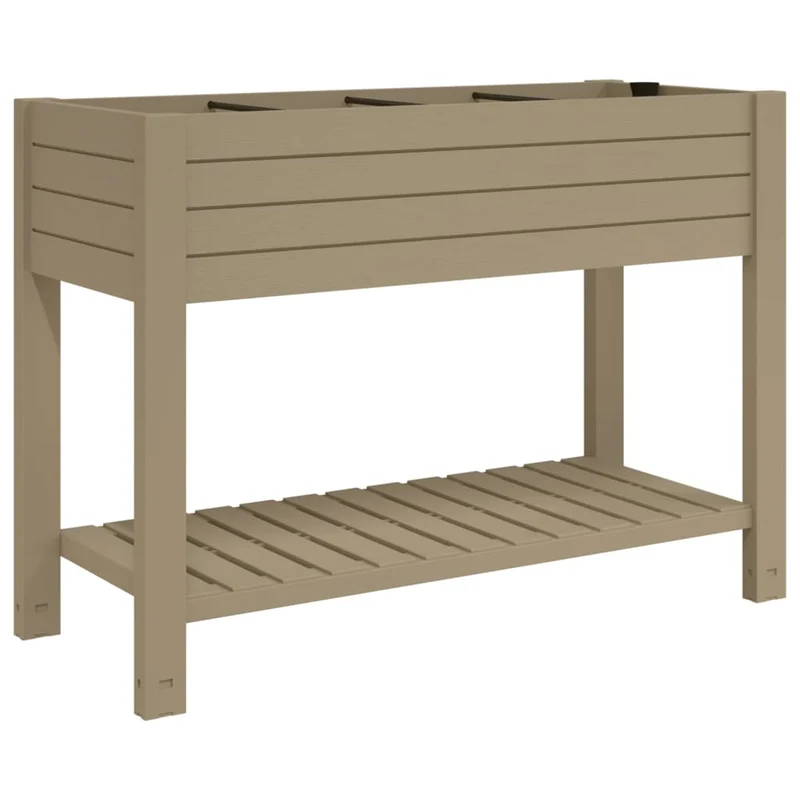 Jardinera Alta Polipropileno Marrón Claro 110x45x79 Cm