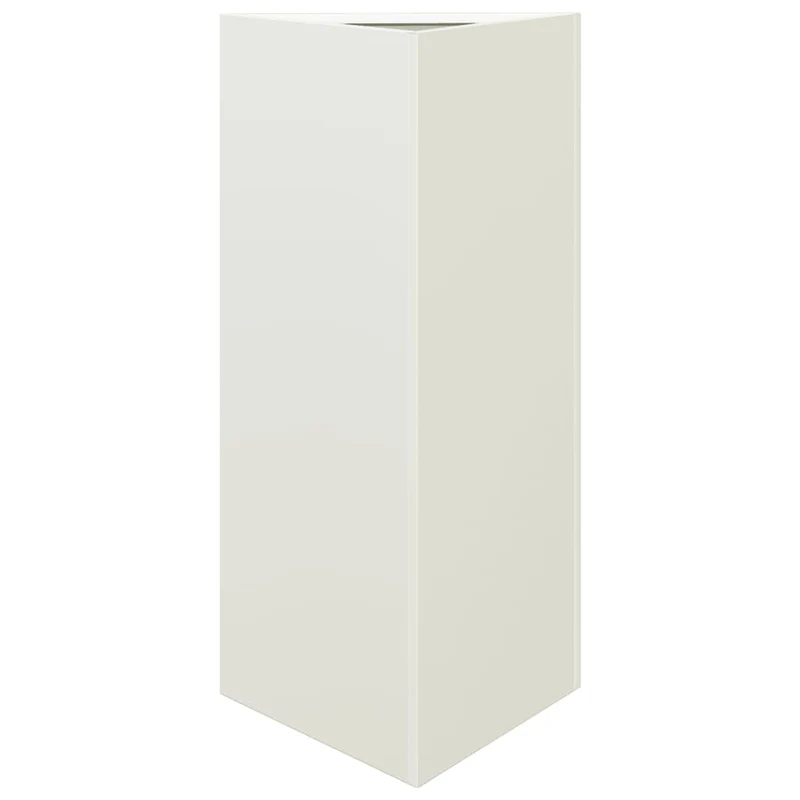 Jardineras Triangulares 2 Uds Acero Blanco 40x34,5x75 Cm
