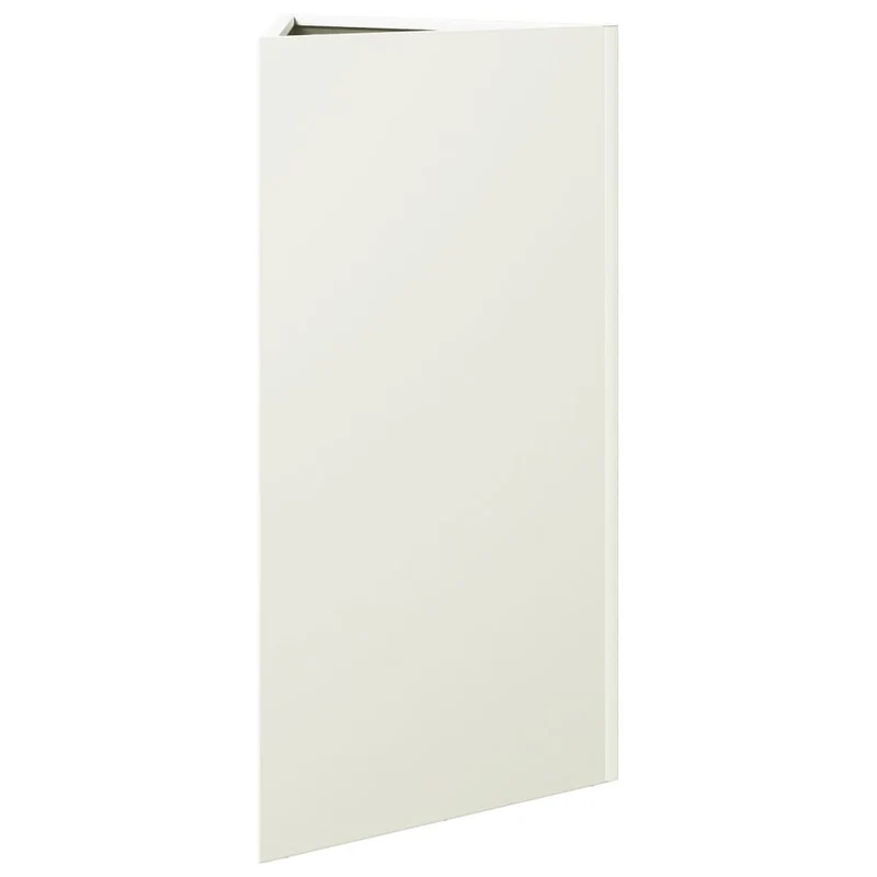 Jardineras Triangulares 2 Uds Acero Blanco 40x34,5x75 Cm