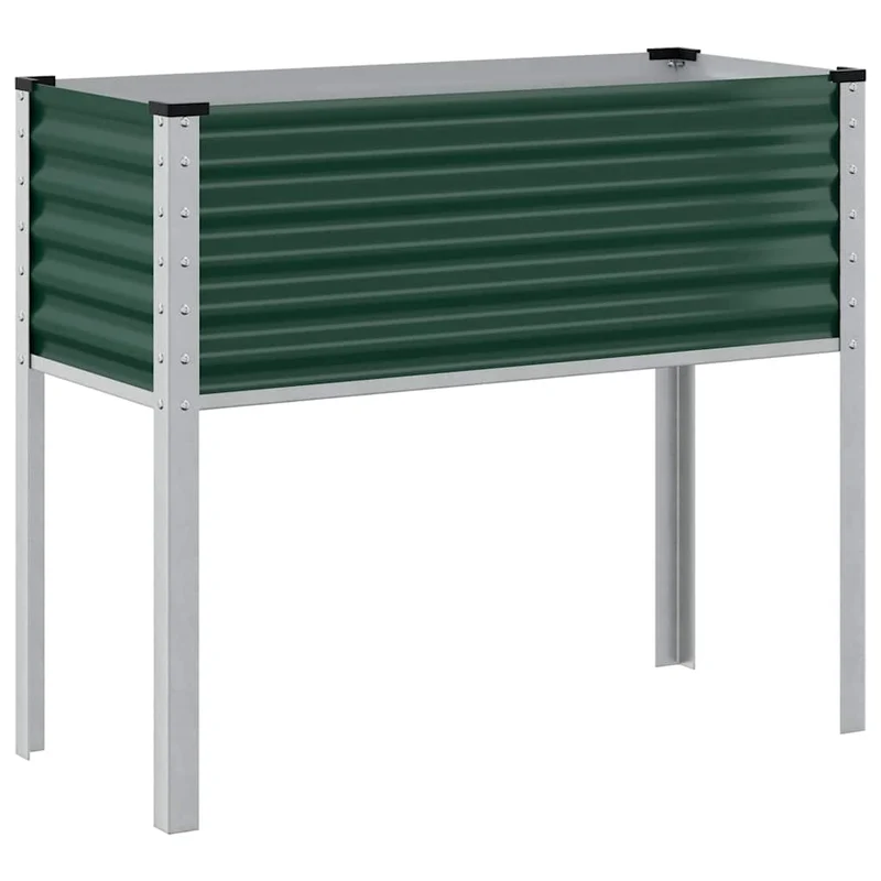 Jardinera De Jardín Verde 100x45x90 Cm Acero