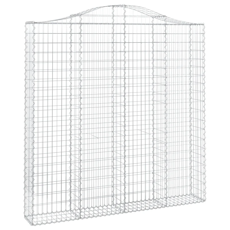 Cestas De Gaviones 2 Uds Forma De Arco Hierro 200x30x200/220 Cm