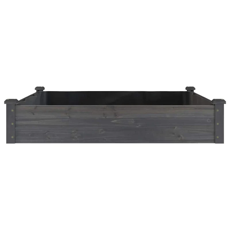 Jardinera Arriate Forro Madera Maciza Abeto Marrón 120x120x25cm