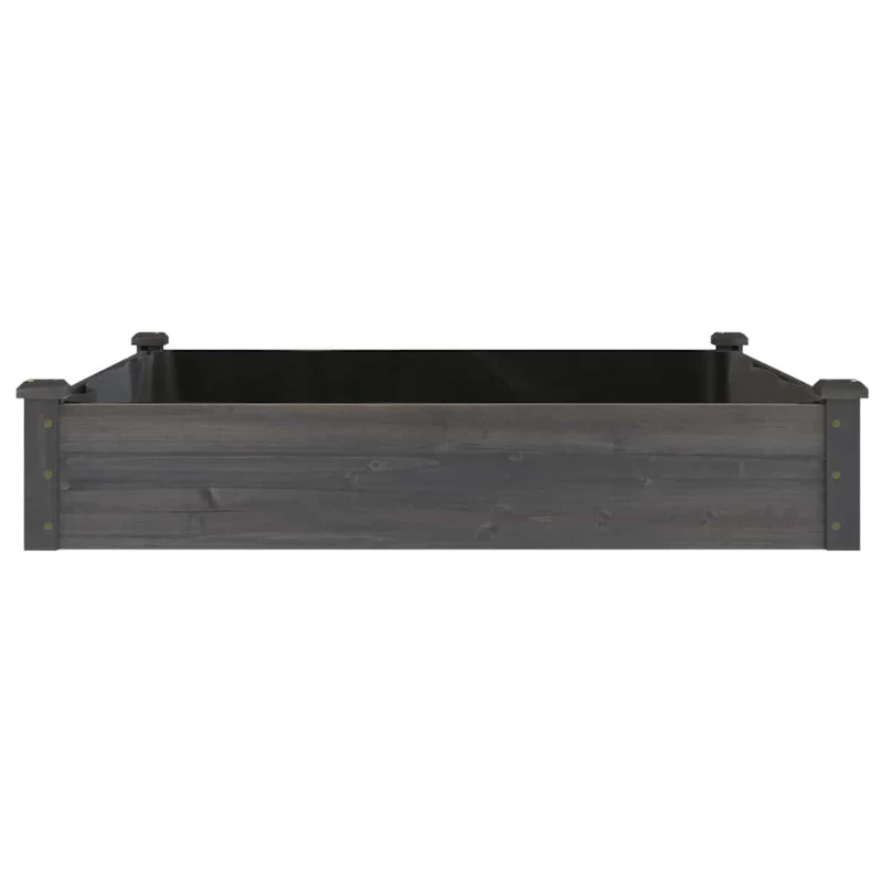 Jardinera Arriate Forro Madera Maciza Abeto Marrón 120x120x25cm