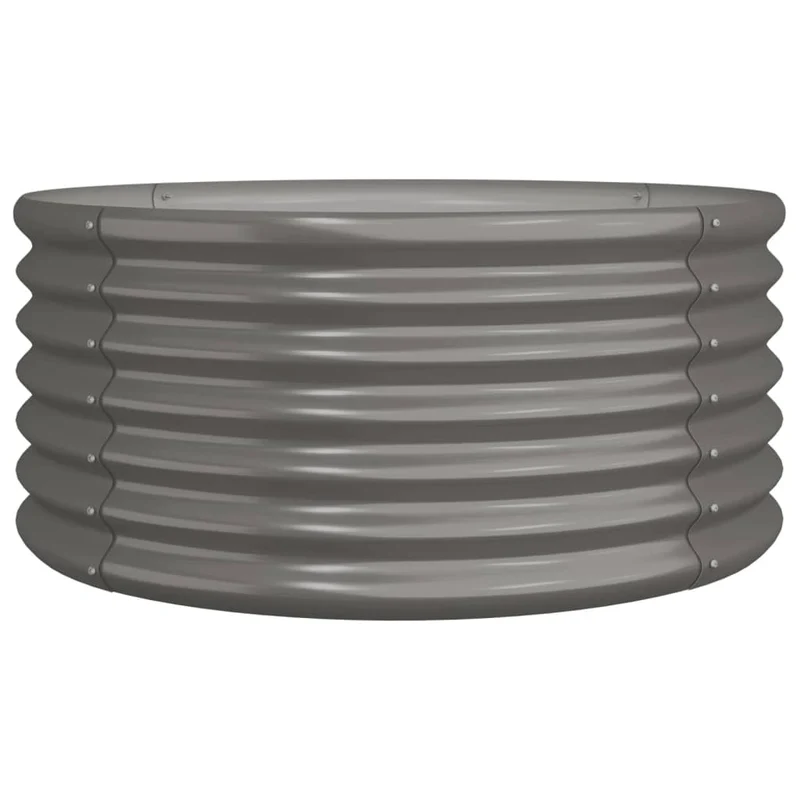 Jardinera De Acero Galvanizado Gris 80x80x36 Cm