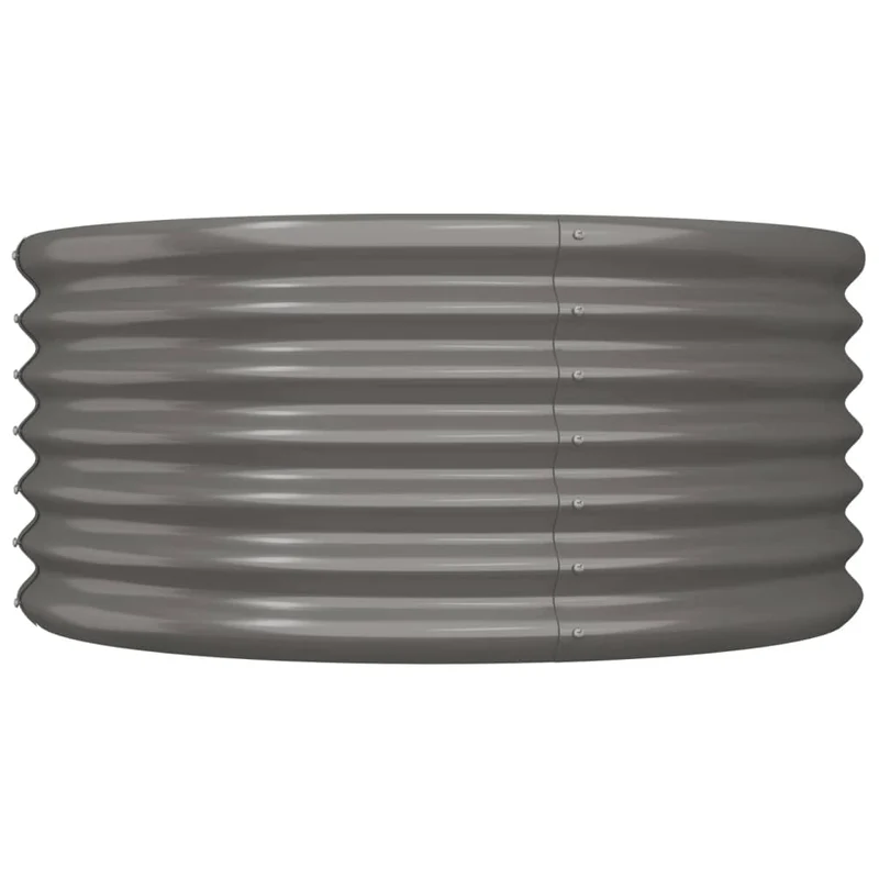Jardinera De Acero Galvanizado Gris 80x80x36 Cm