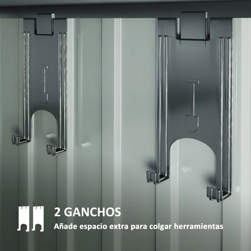 Outsunny Caseta de Jardín Exterior 1,9m² 195x122x182 cm Cobertizo de Jardín Exterior con Base Refuerzo (Suelo NO Incluido) Puerta Corredera Ventanas Cobertizo para Terraza Patio Marrón