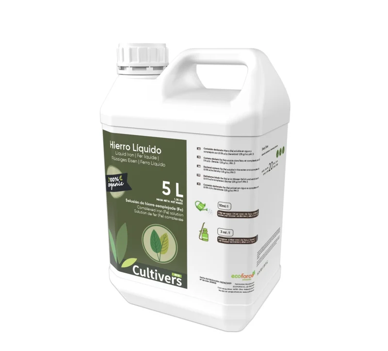 Hierro Liquido Para Plantas Cultivers 10 L