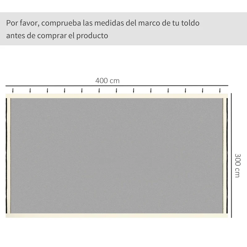 Outsunny 4 Paneles Laterales 3x2 cm para Carpa de Jardín Tela Mosquitera para Cenador Gazebo con Cremalleras y Anillas Negro