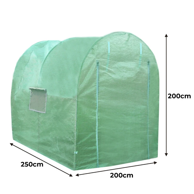 Invernadero Politúnel Con Estantería Galvanizada De Jardín Carpa De Cultivo 19mm 2 X 2.5m
