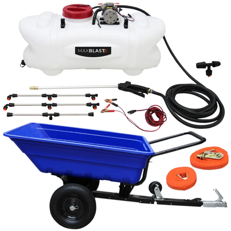 Remolque Basculante Todoterreno Atv Y Pulverizador De 60 Litros