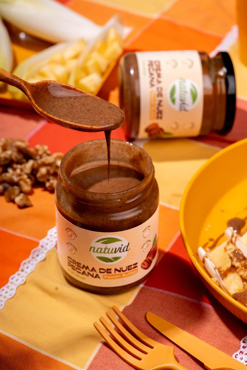 Crema de Nuez Pecana Natuvid | 100% NATURAL | 250gr | SIN GLUTEN | SIN LACTOSA | 100% VEGANA | NON-GMO
