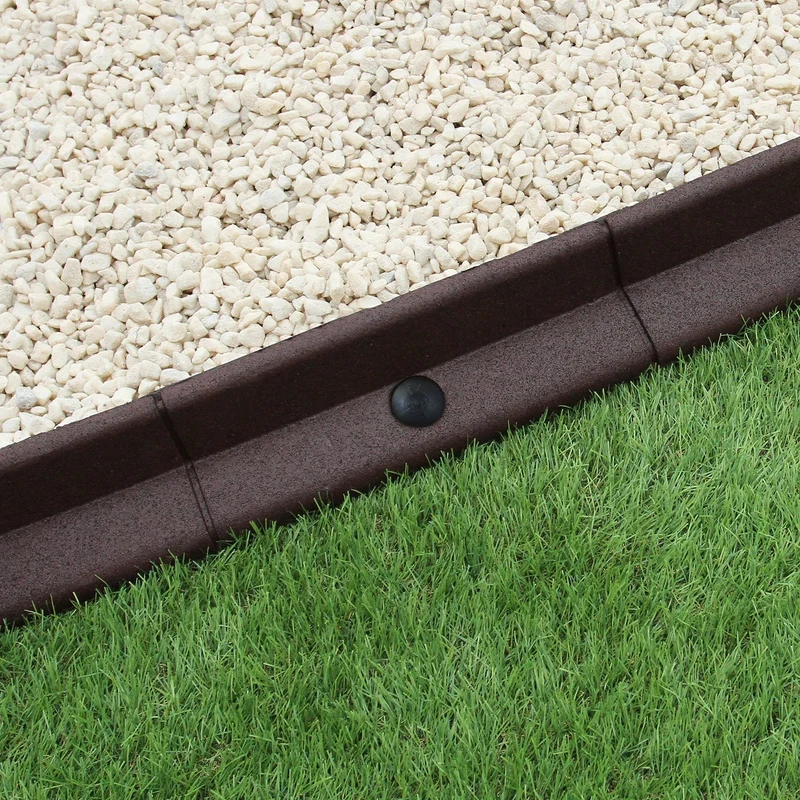 Bordes De Césped Marrón Flexibles Jardín Bordes De Césped Paquete De 6 X 1.2m