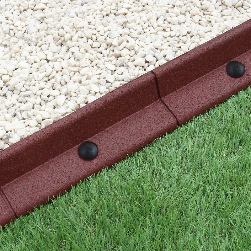Bordes De Césped Terracota Flexibles Jardín Bordes De Césped Paquete De 6 X 1.2m