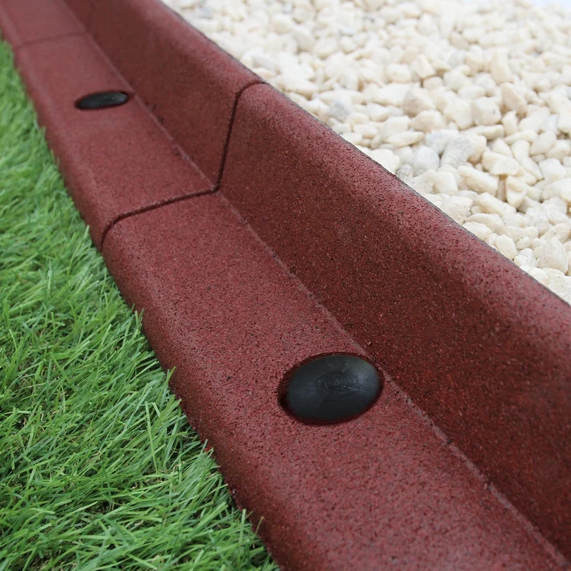 Bordes De Césped Terracota Flexibles Jardín Bordes De Césped Paquete De 6 X 1.2m