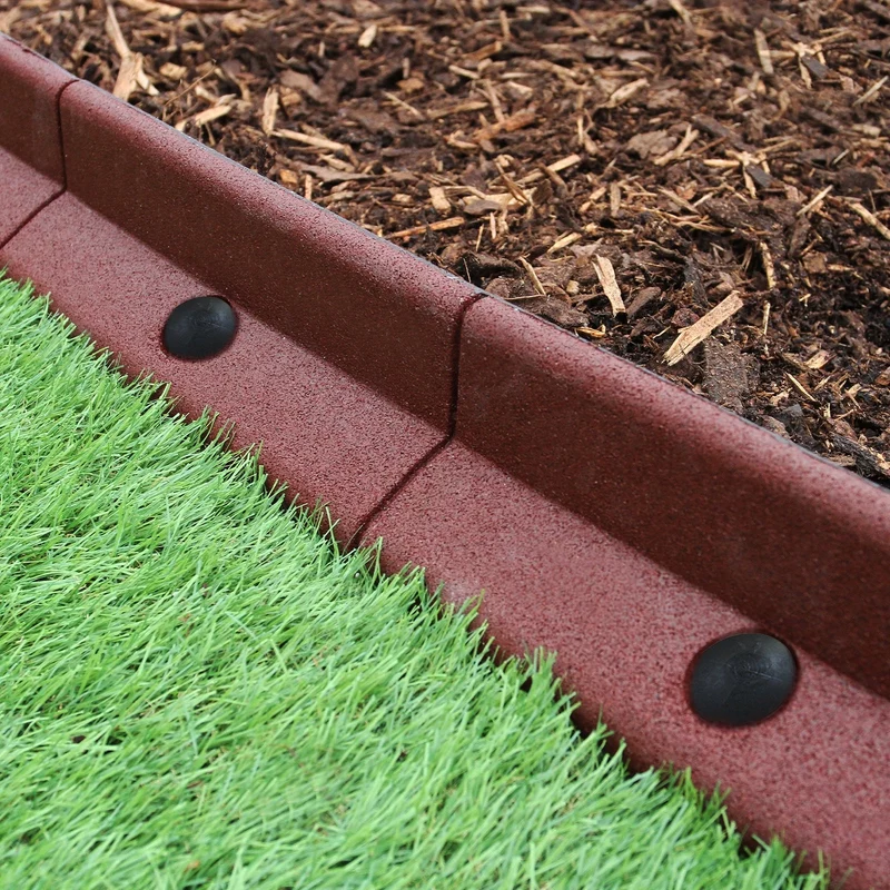 Bordes De Césped Terracota Flexibles Jardín Bordes De Césped Paquete De 6 X 1.2m