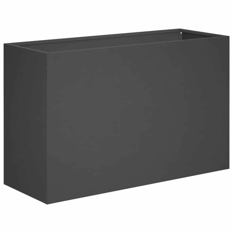 Macetero De Jardín 2 Uds. Negro 80 X 30 X 50 Cm