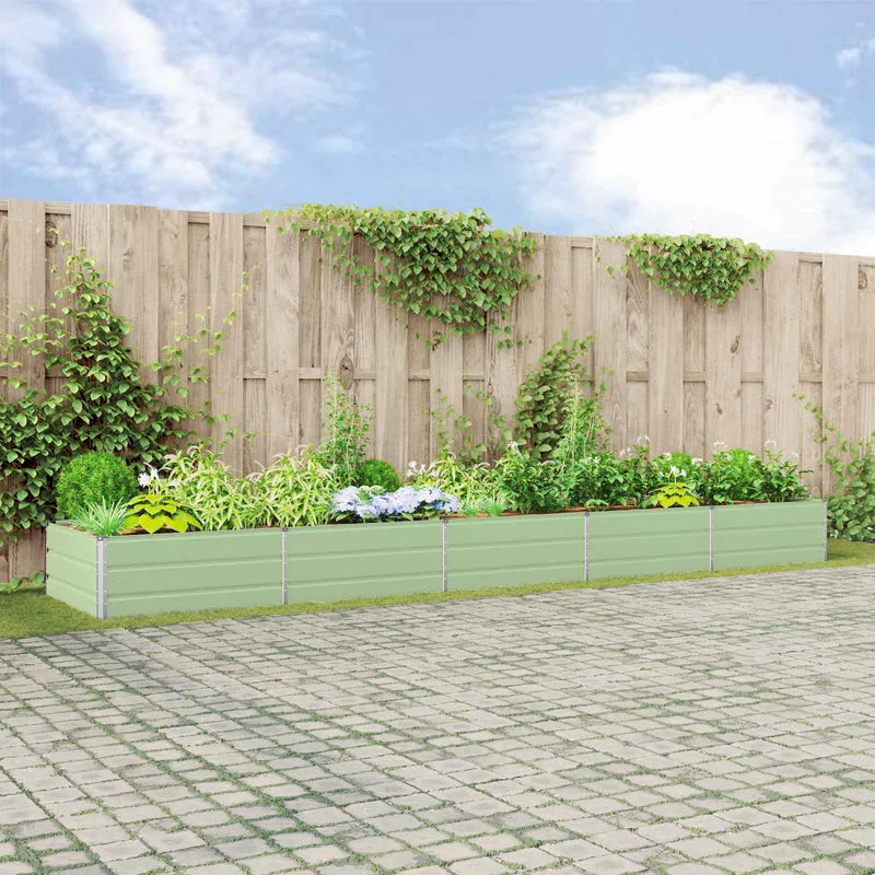 Jardinera Verde Pastel 480 X 100 X 45 Cm Acero Galvanizado