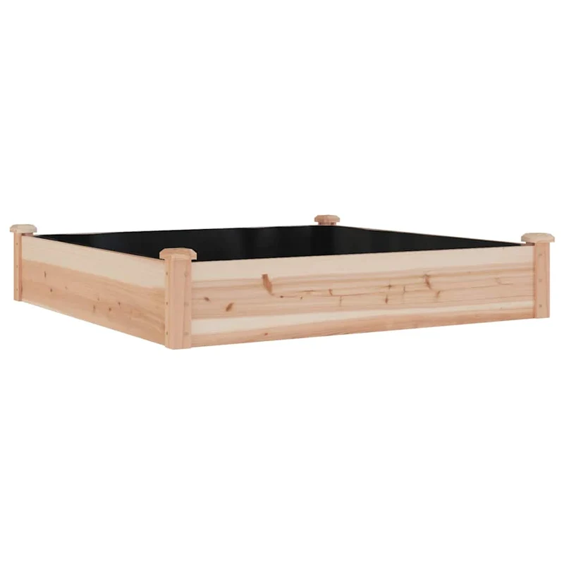 Jardinera Arriate Con Forro Madera Maciza Abeto 120x60x25 Cm