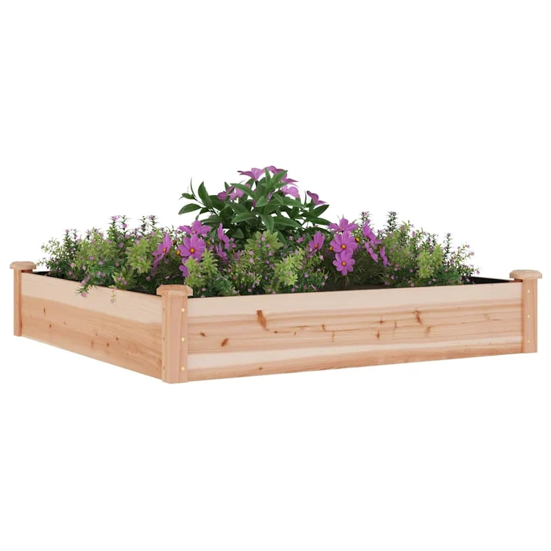 Jardinera Arriate Con Forro Madera Maciza Abeto 120x60x25 Cm