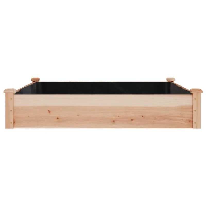 Jardinera Arriate Con Forro Madera Maciza Abeto 120x60x25 Cm