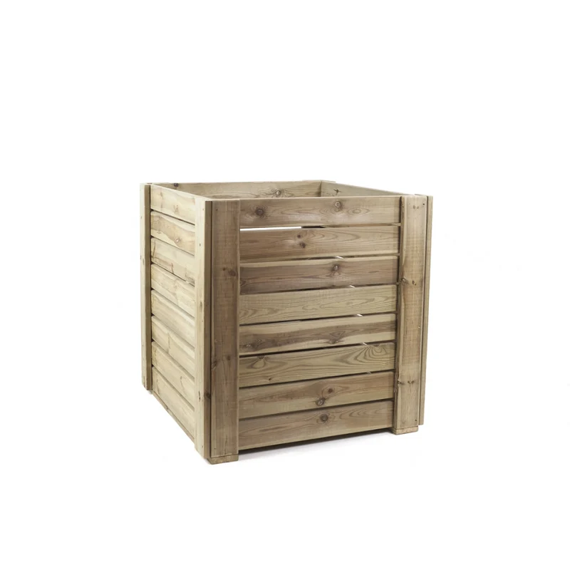 Macetero De Madera Eko Xxl Vidahuerto Para Árboles Y Plantas Grandes 120x120x120 Cm.