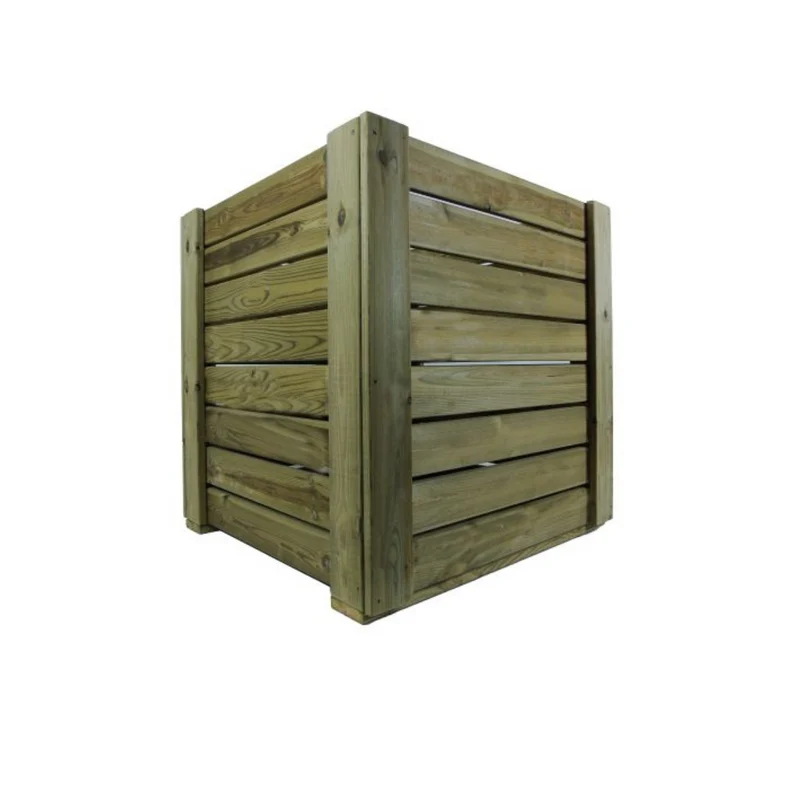 Macetero De Madera Eko Xxl Vidahuerto Para Árboles Y Plantas Grandes 120x120x120 Cm.