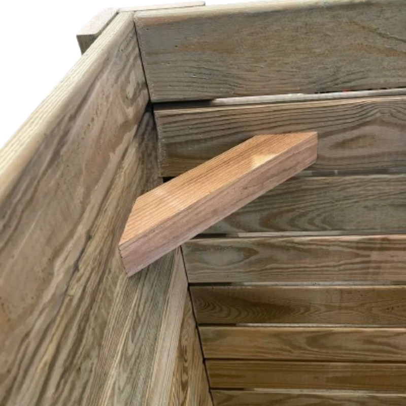 Macetero De Madera Eko Xxl Vidahuerto Para Árboles Y Plantas Grandes 120x120x120 Cm.