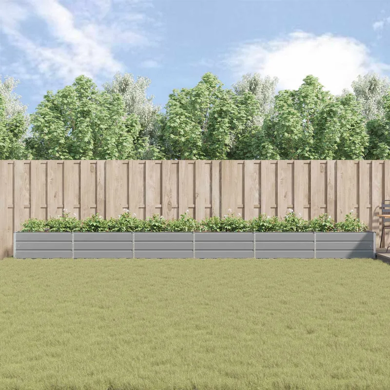 Jardinera Gris Claro 580 X 100 X 45 Cm Acero Galvanizado