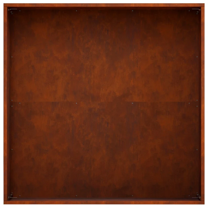 Macetero De Jardín 2 Uds. Oxidado 60 X 60 X 20 Cm Acero Oxidado