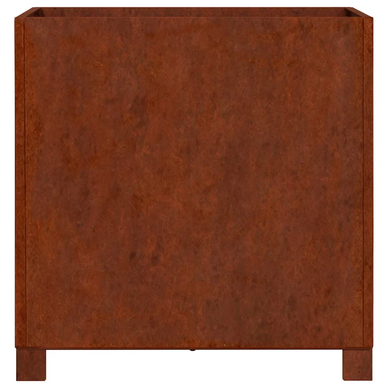 Jardinera Con Patas Acero Corten Oxidado 50x50x50 Cm