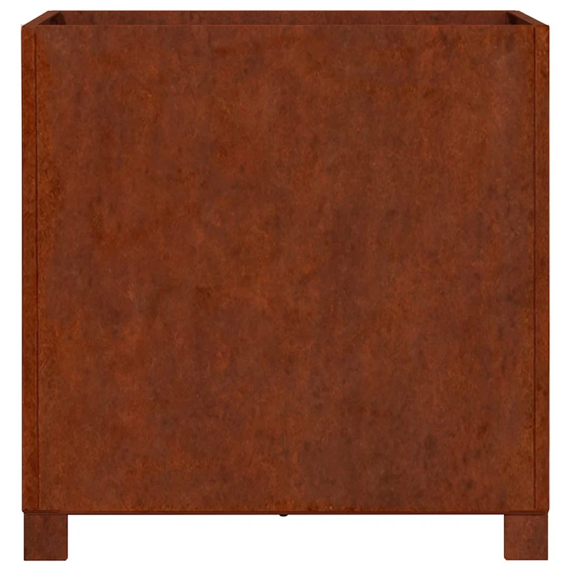 Jardinera Con Patas Acero Corten Oxidado 50x50x50 Cm