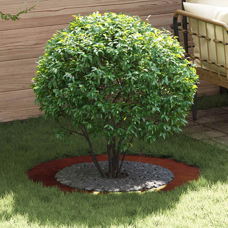 Adecuado Para Anillo De Árbol Plano Oxidado Ø60/90 Cm