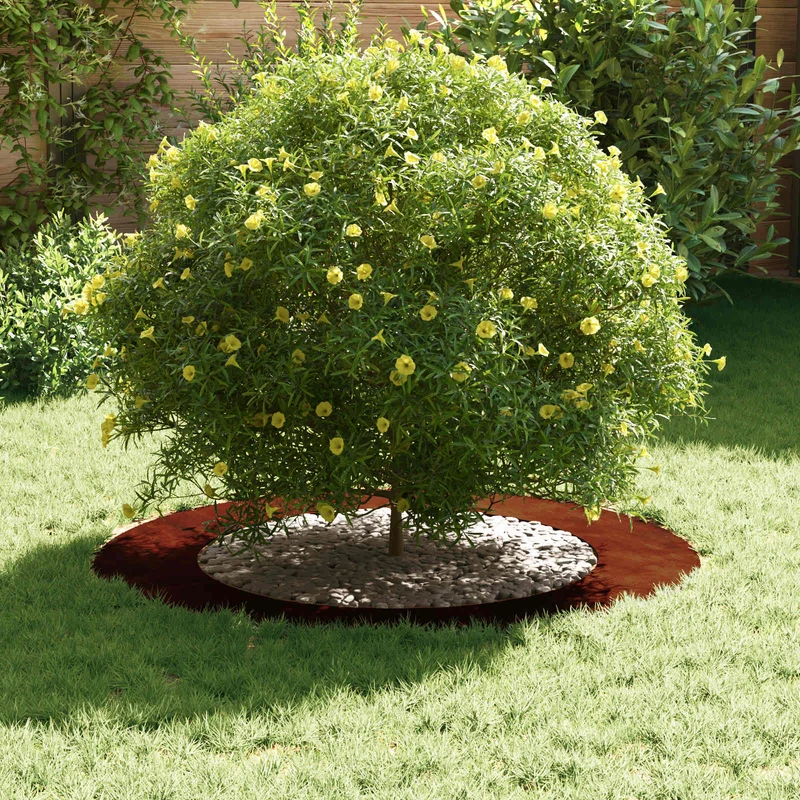Adecuado Para Anillo De Árbol Plano Oxidado Ø60/90 Cm
