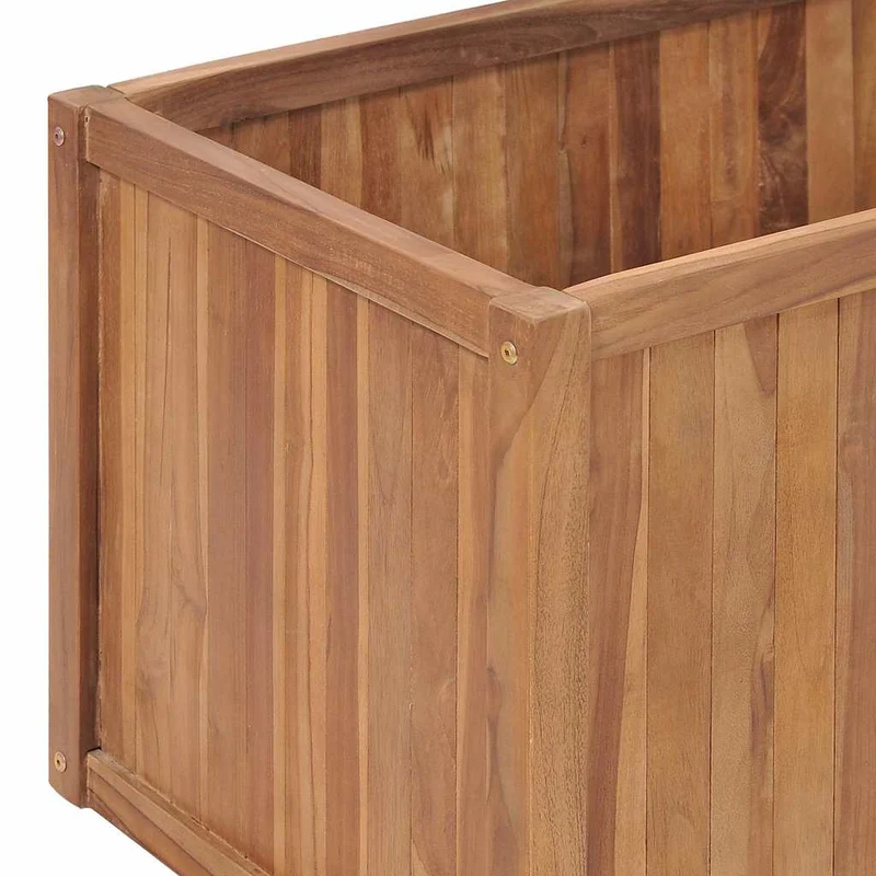 Arriate De Madera Maciza De Teca 200x50x50 Cm