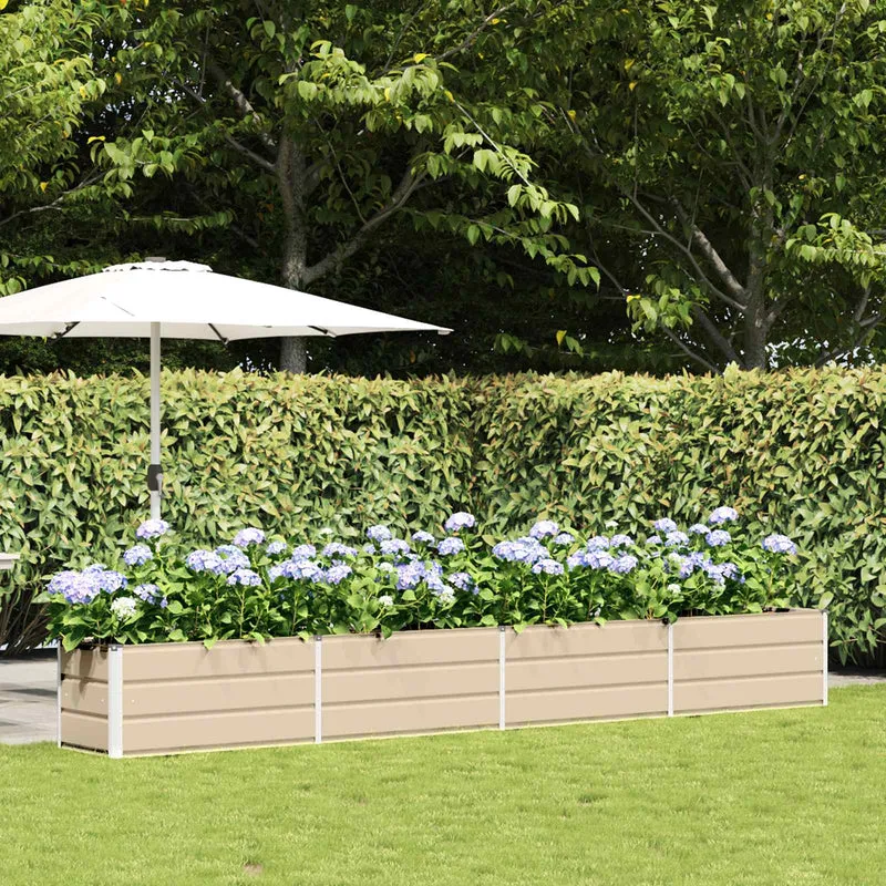 Jardinera Marfil 385 X 50 X 45 Cm Acero Galvanizado