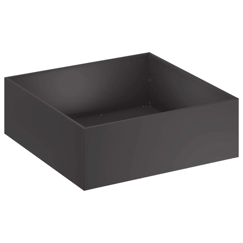 Macetero De Jardín Negro 60 X 60 X 20 Cm Acero Laminado En Frío