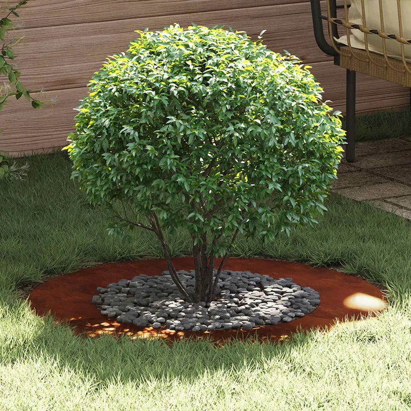 Adecuado Para Anillo De Árbol Plano Oxidado Ø50/80 Cm