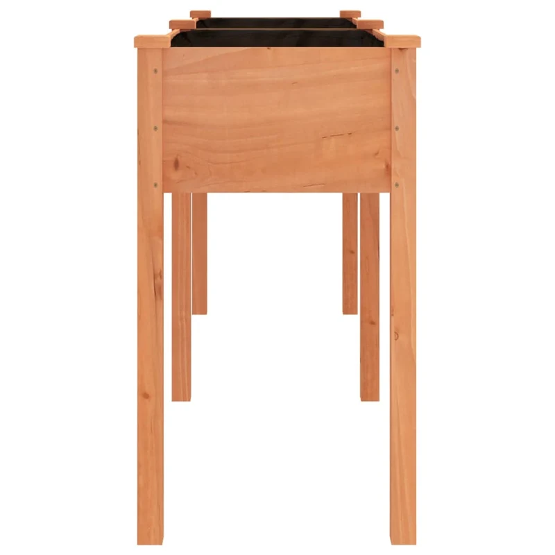 Jardinera Con Forro Madera Maciza De Abeto Marrón 161x45x76 Cm