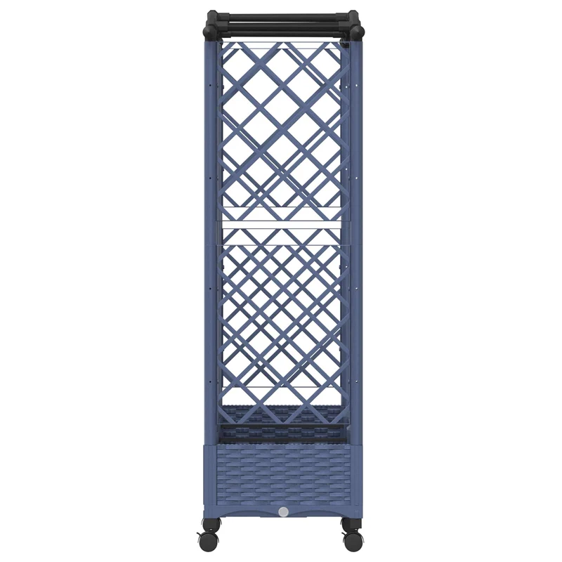 Cama Elevada Con Trellis Y Techo Gris 163 X 40 X 129 Cm Pp